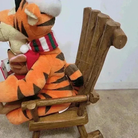 Disney Tigger & Roo Christmas rocking chair plush flawed vintage - Picture 6 of 7